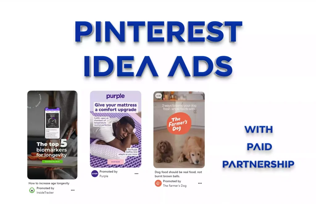 pinterest idea ads with paid partnership